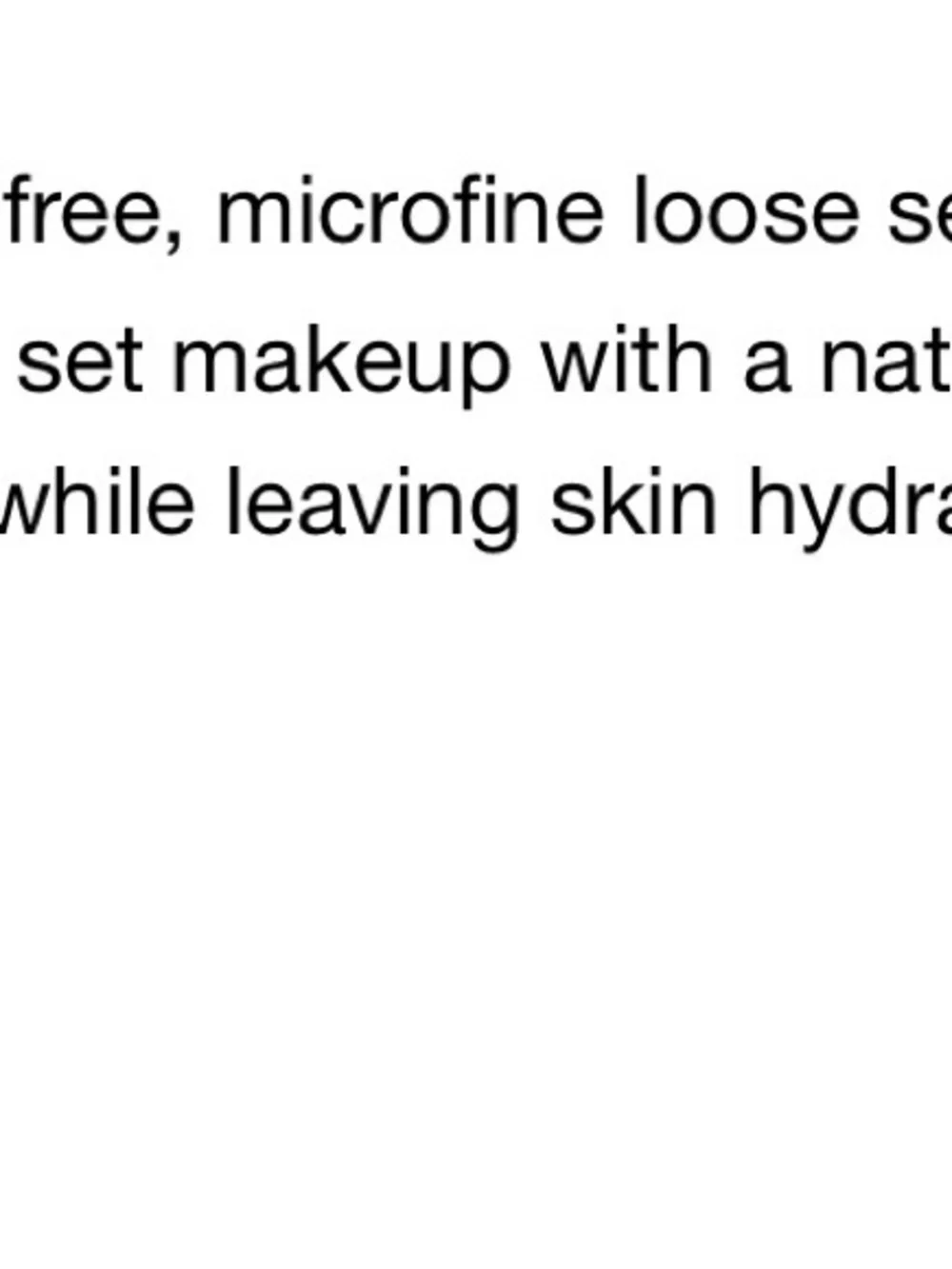 Loose Setting Powder -translucent